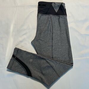 Lululemon Run Inspire Crop Leggings Size 6 heathered gray